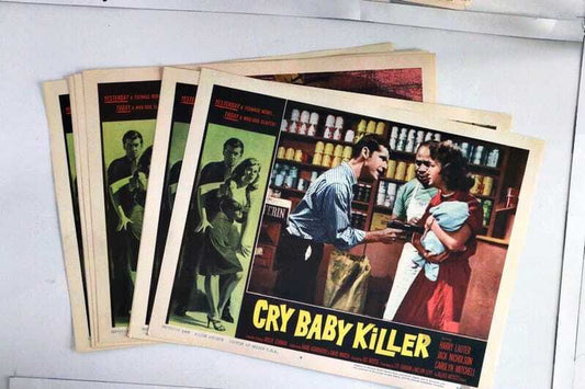 ORIGINAL LOBBY CARDS - CRY BABY KILLER - 1958 - set of 8