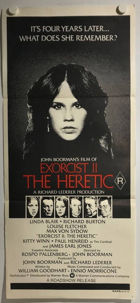 ORIGINAL DAYBILL MOVIE POSTER - THE EXCORCIST II - THE HERETIC