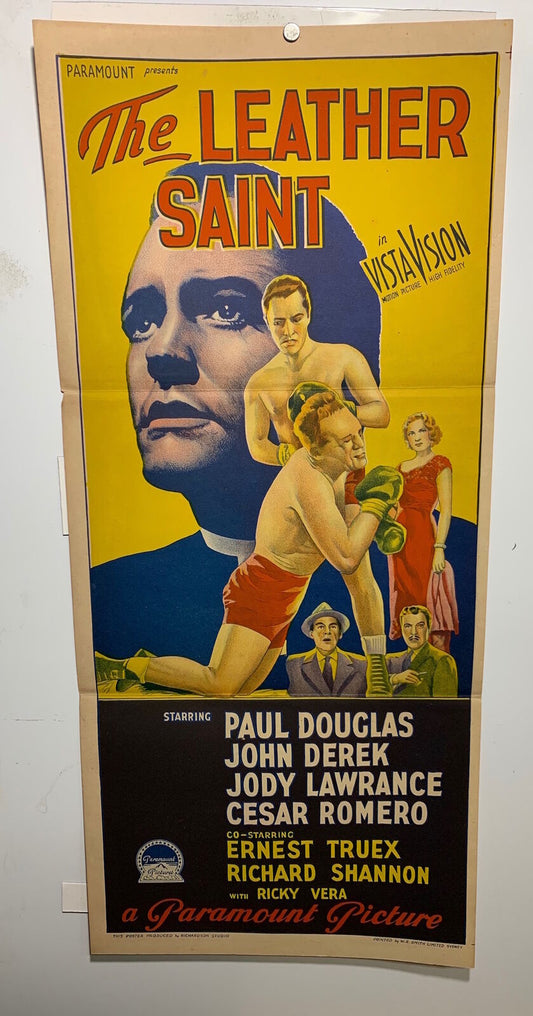 ORIGINAL DAYBILL MOVIE POSTER - THE LEATHER SAINT - 1956 - Richardson Studio