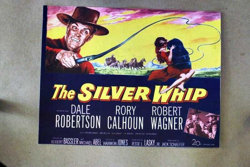 ORIGINAL LOBBY CARD - THE SILVER WHIP - 1953 - title card -  Dale Robertson, Robert Wagner, Rory Calhoun