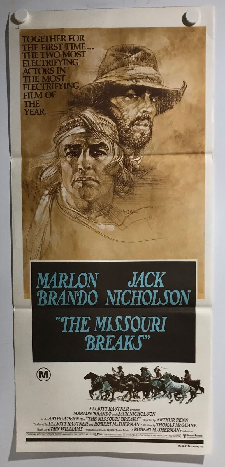 ORIGINAL DAYBILL MOVIE POSTER - THE MISSOURI BREAKS (b) - 1976