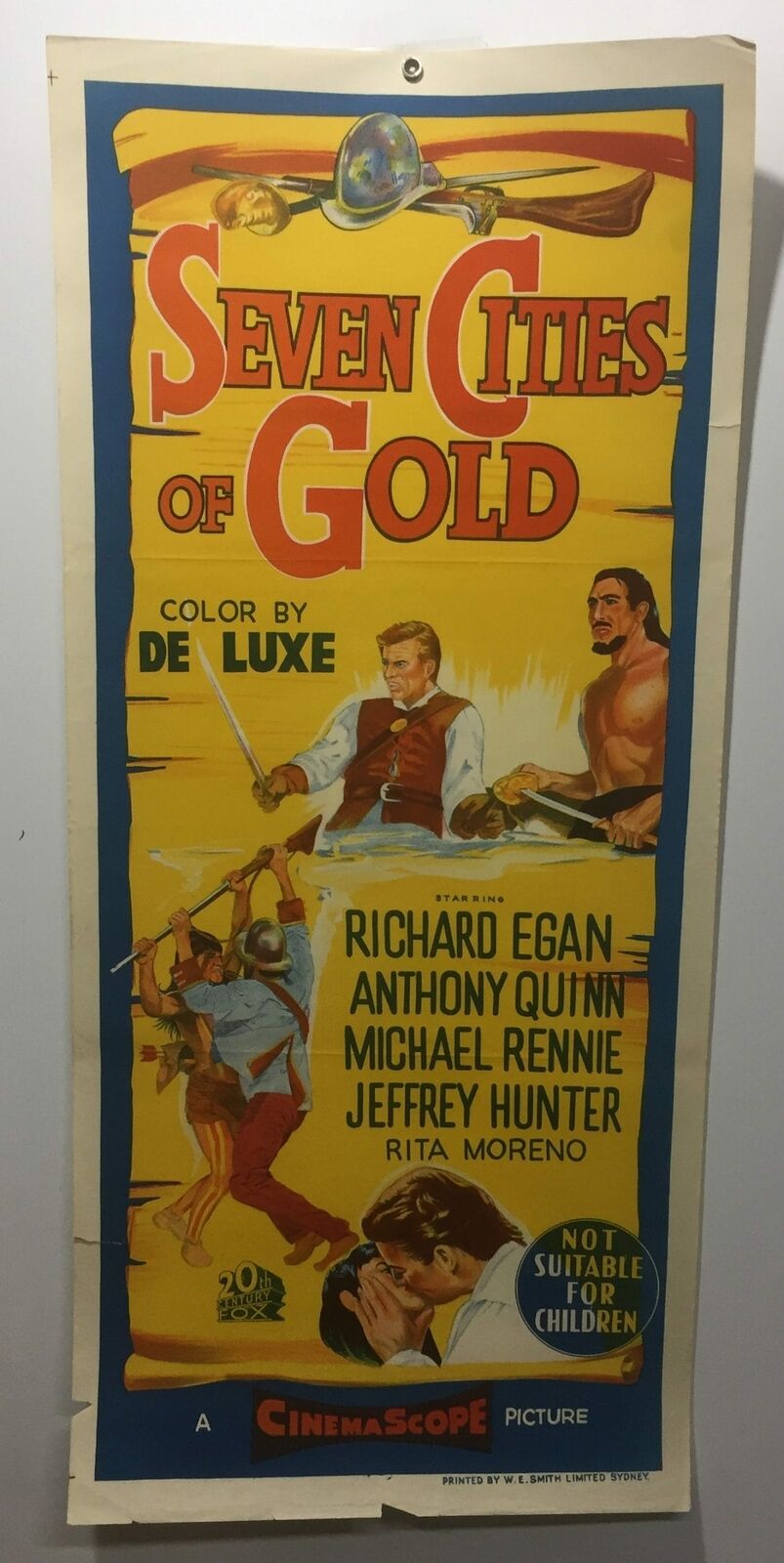 ORIGINAL DAYBILL MOVIE POSTER - SEVEN CITIES OF GOLD