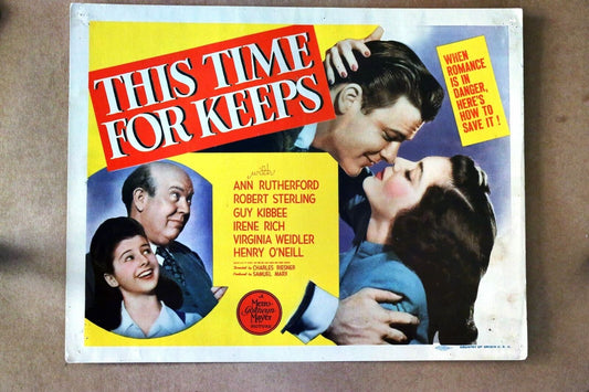 ORIGINAL LOBBY CARD - THIS TIME FOR KEEPS - 1942
