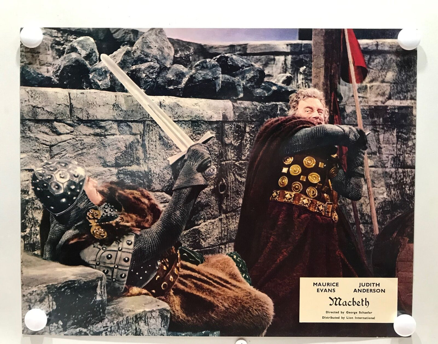 ORIGINAL LOBBY CARDS - MACBETH - 1963 - set of 8