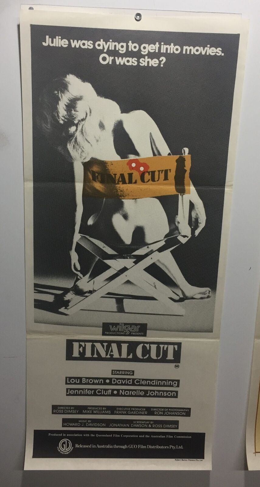 ORIGINAL DAYBILL MOVIE POSTER - FINAL CUT - AUSTRALIAN