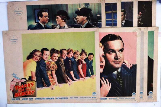 ORIGINAL LOBBY CARDS - TAHNKS FOR THE MEMORY - 1938 - set of 8