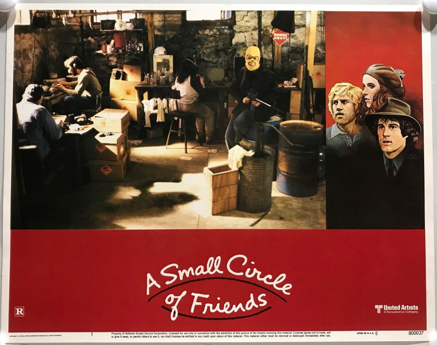 ORIGINAL LOBBY CARDS - A SMALL CIRCLE OF FRIENDS - 1980 - set of 8