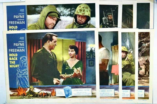 ORIGINAL LOBBY CARDS - HOLD BACK THE NIGHT - 1956 - set of 8
