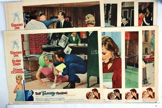 ORIGINAL LOBBY CARDS - THAT FUNNY FEELING - 1965 - set of 8