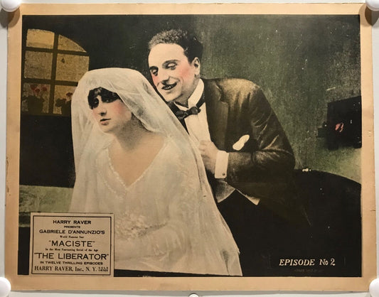 ORIGINAL SERIAL LOBBY CARD - THE LIBERATOR (m) -1918 - Maciste - episode #2 -...