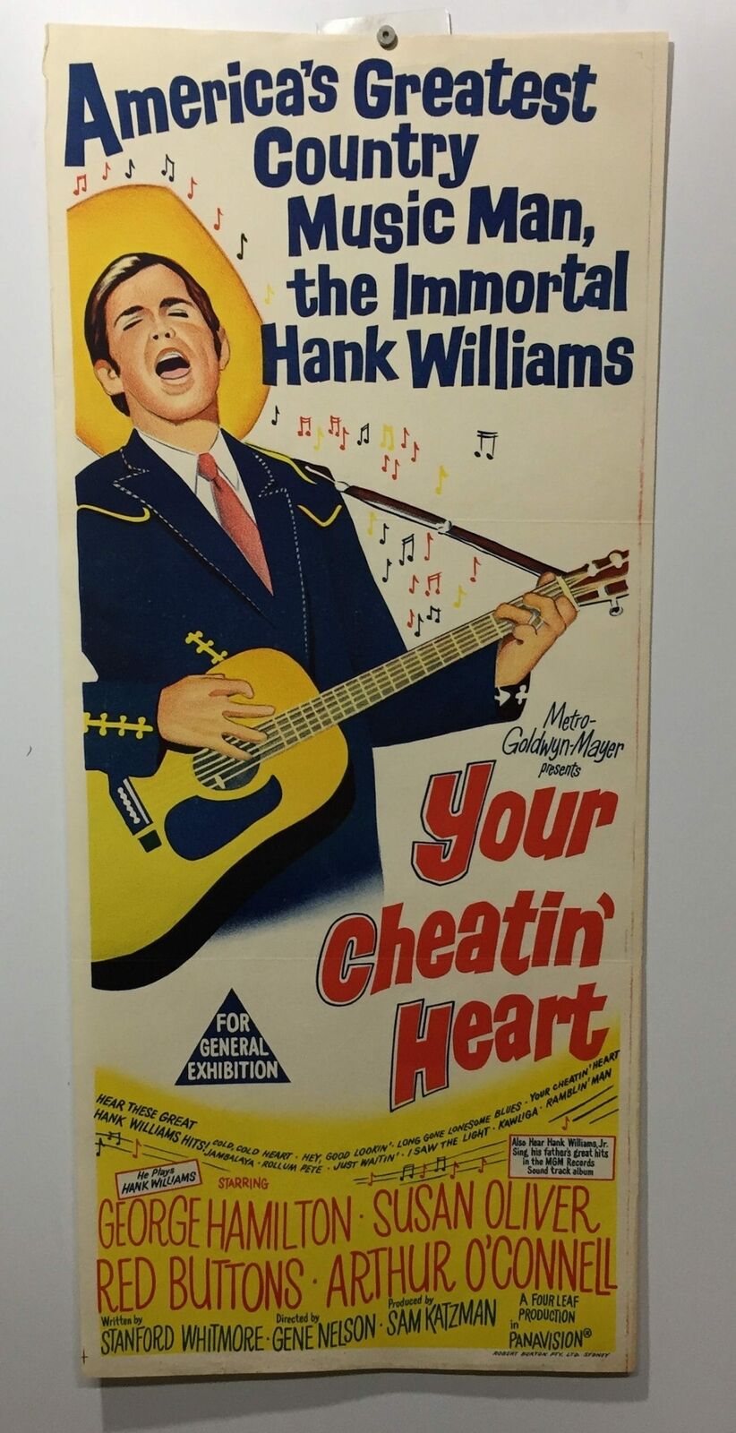 ORIGINAL DAYBILL MOVIE POSTER - YOUR CHEATIN' HEART