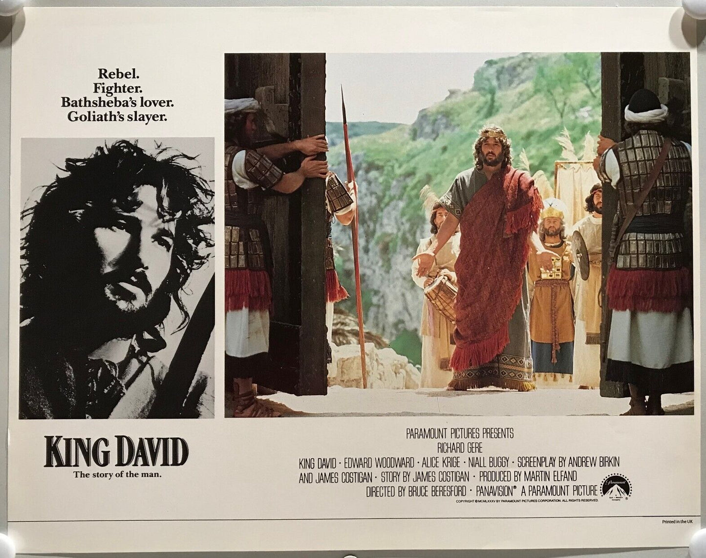 ORIGINAL LOBBY CARDS - KING DAVID - 1985 - set of 8