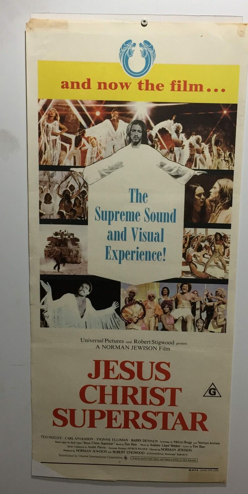 ORIGINAL DAYBILL MOVIE POSTER - JESUS CHRIST SUPERSTAR