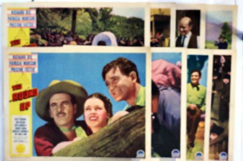 ORIGINAL LOBBY CARDS - THE ROUND UP - 1941 - set of 8