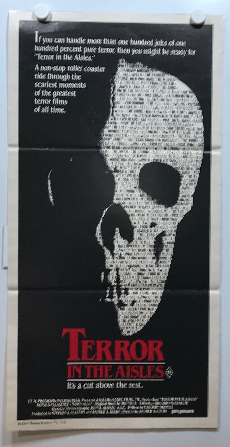 ORIGINAL DAYBILL MOVIE POSTER - TERROR IN THE AISLES