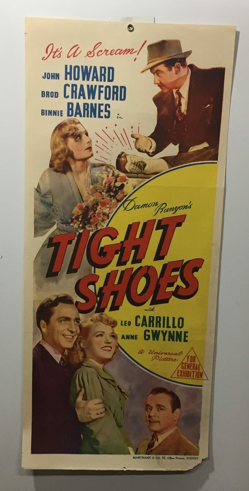 ORIGINAL DAYBILL MOVIE POSTER - TIGHT SHOES - 1941