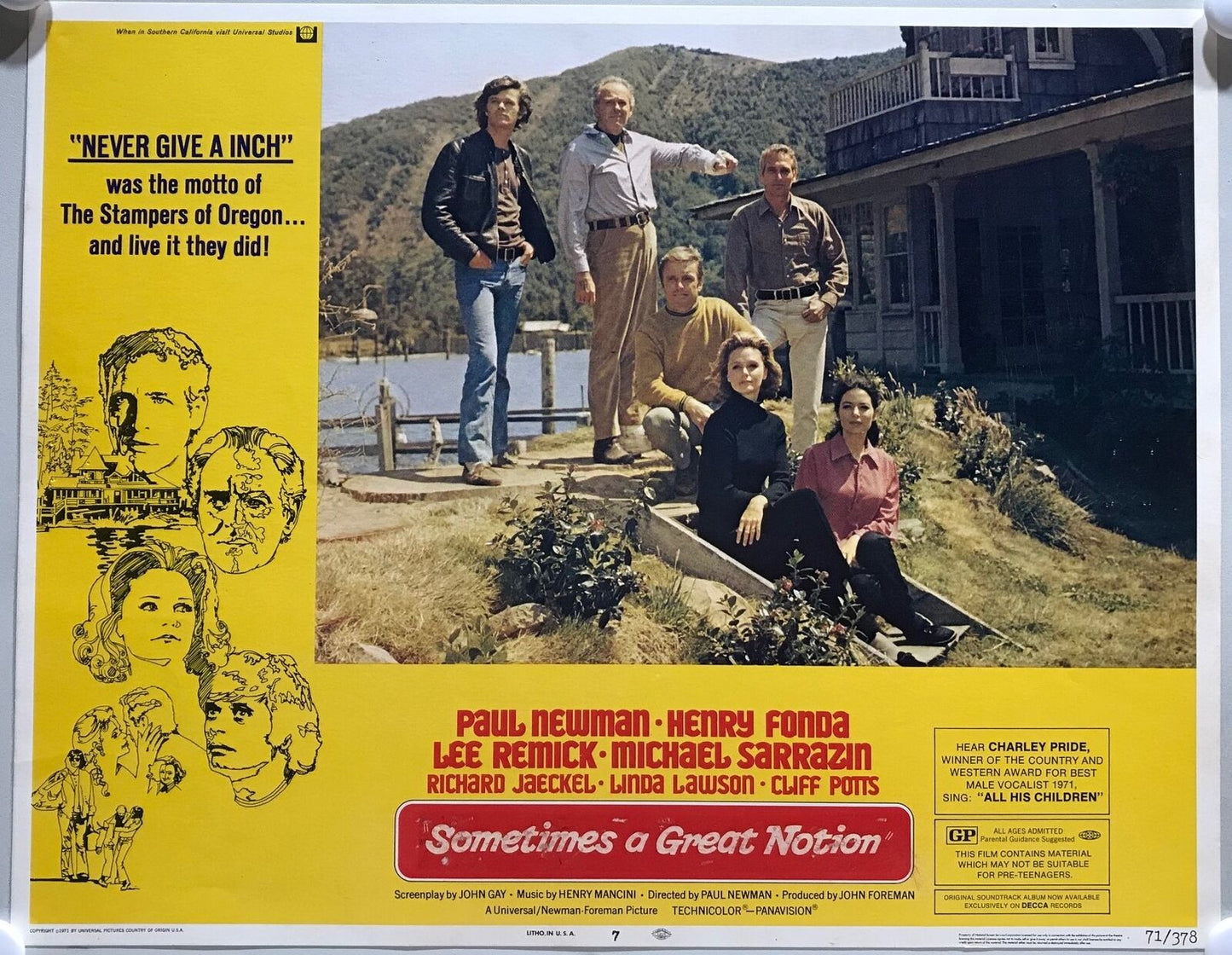 ORIGINAL LOBBY CARDS - SOMETIMES A GREAT NOTION - 1971 - set of 8