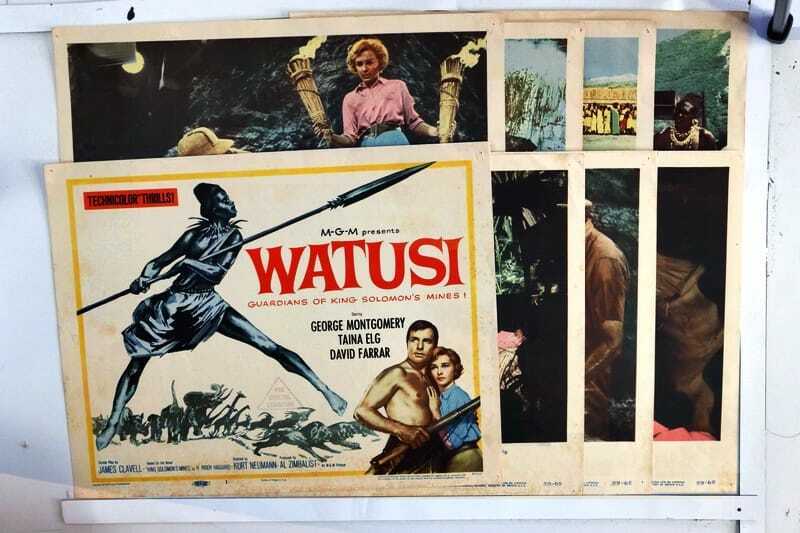 ORIGINAL LOBBY CARDS - WATUSI - 1959 - set of 8