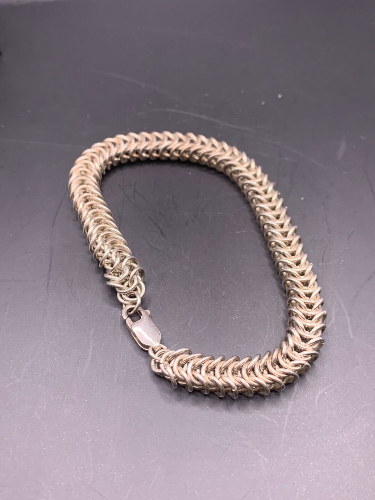 STERLING SILVER MESH CHAIN BRACELET - SILVER BRACELET