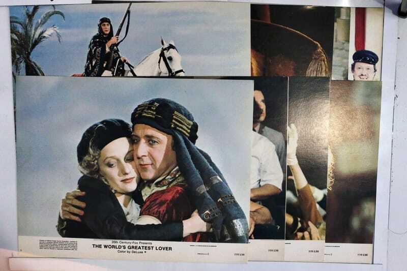 ORIGINAL LOBBY CARDS - THE WORLD'S GREATEST LOVER - 1977 - set of 8