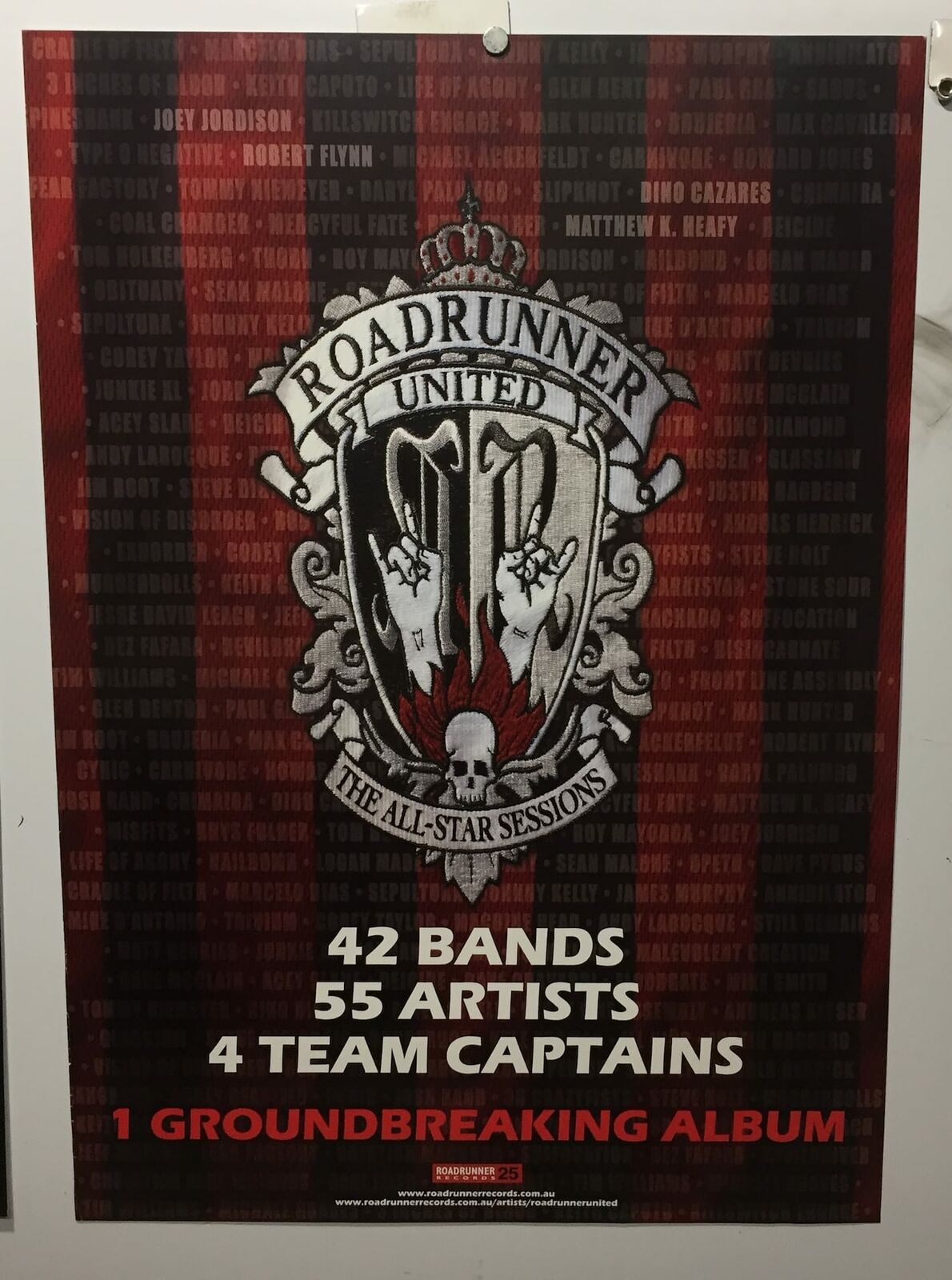 MUSIC PROMO POSTER - ROADRUNNER UNITED - THE ALL-STAR SESSIONS