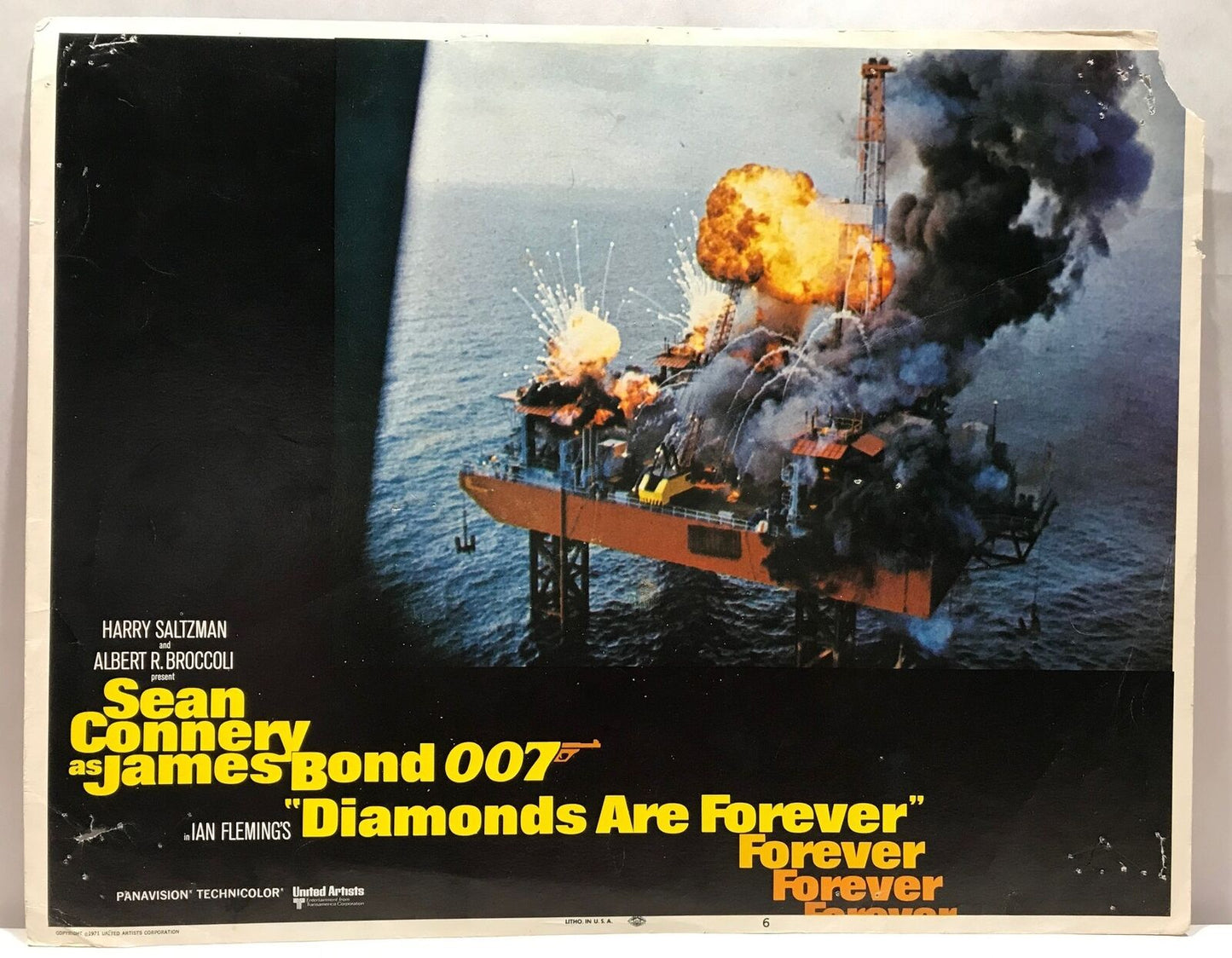 ORIGINAL LOBBY CARD - DIAMONDS ARE FOREVER - 1971 - James Bond - card #6 (b)