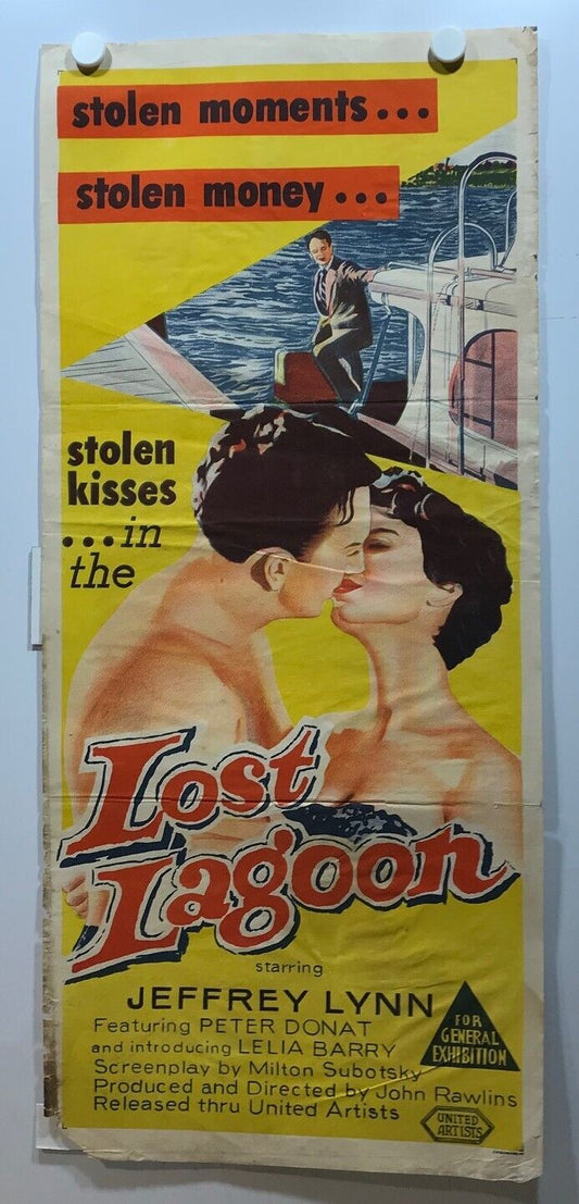 ORIGINAL DAYBILL MOVIE POSTER - LOST LAGOON - 1957