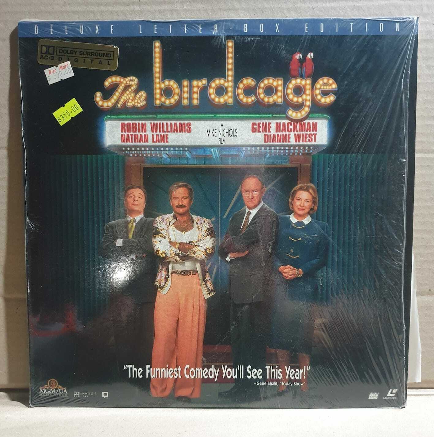 LASERDISC MOVIE - THE BIRDCAGE - Robin Williams, Gene Hackman, Dianne Weist, ...