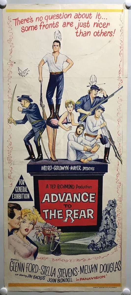 ORIGINAL DAYBILL MOVIE POSTER - ADVANCE TO THE REAR - 1964