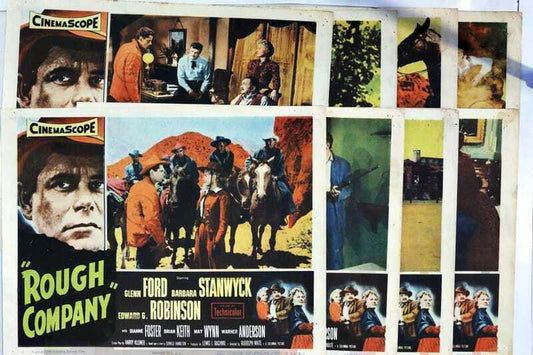 ORIGINAL LOBBY CARDS - ROUGH COMPANY (The Violent Men) - 1954 - set of 8