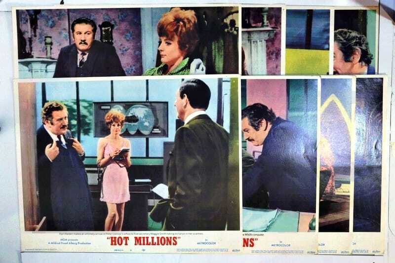 ORIGINAL LOBBY CARDS - HOT MILLIONS - 1968 - set of 8