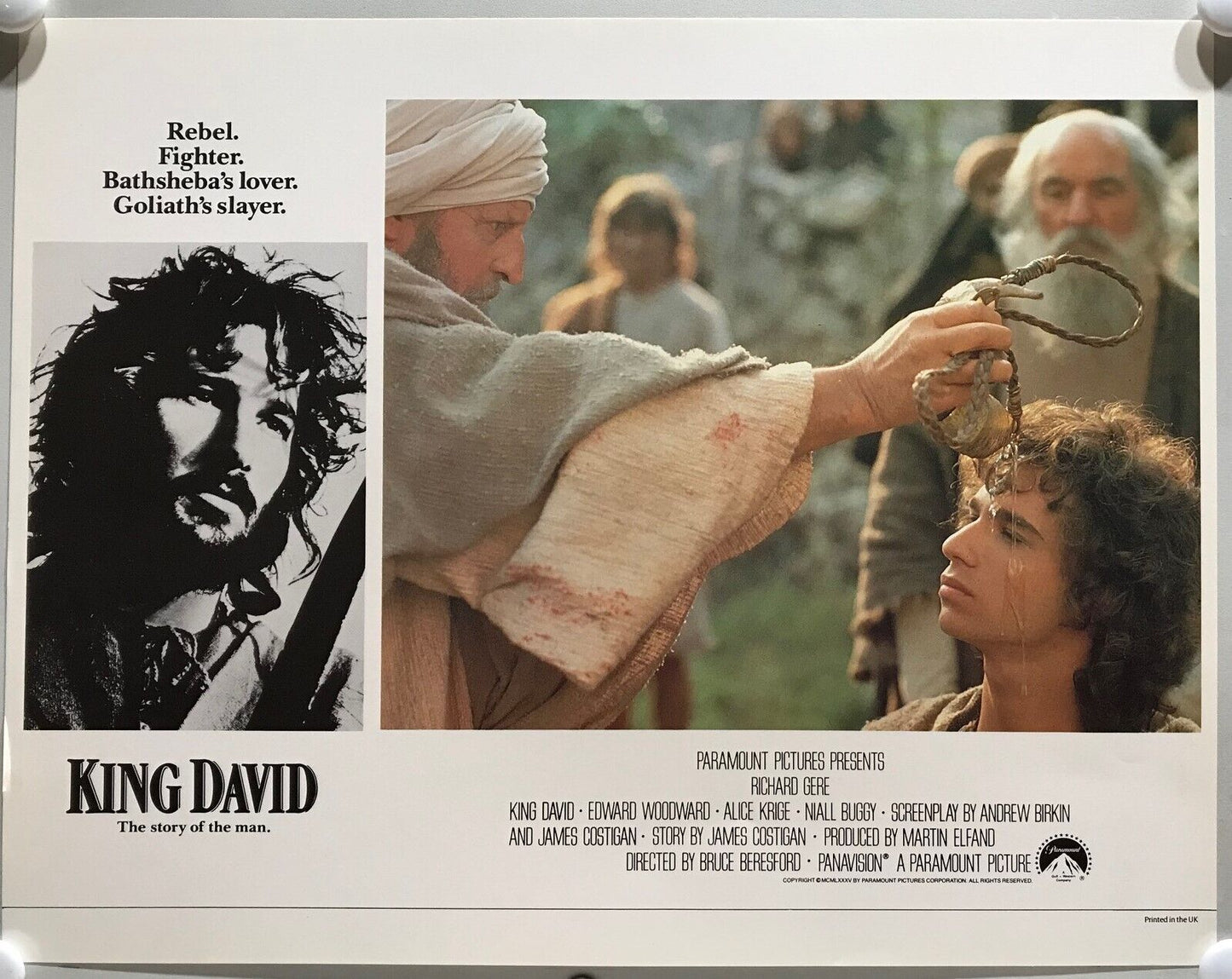 ORIGINAL LOBBY CARDS - KING DAVID - 1985 - set of 8