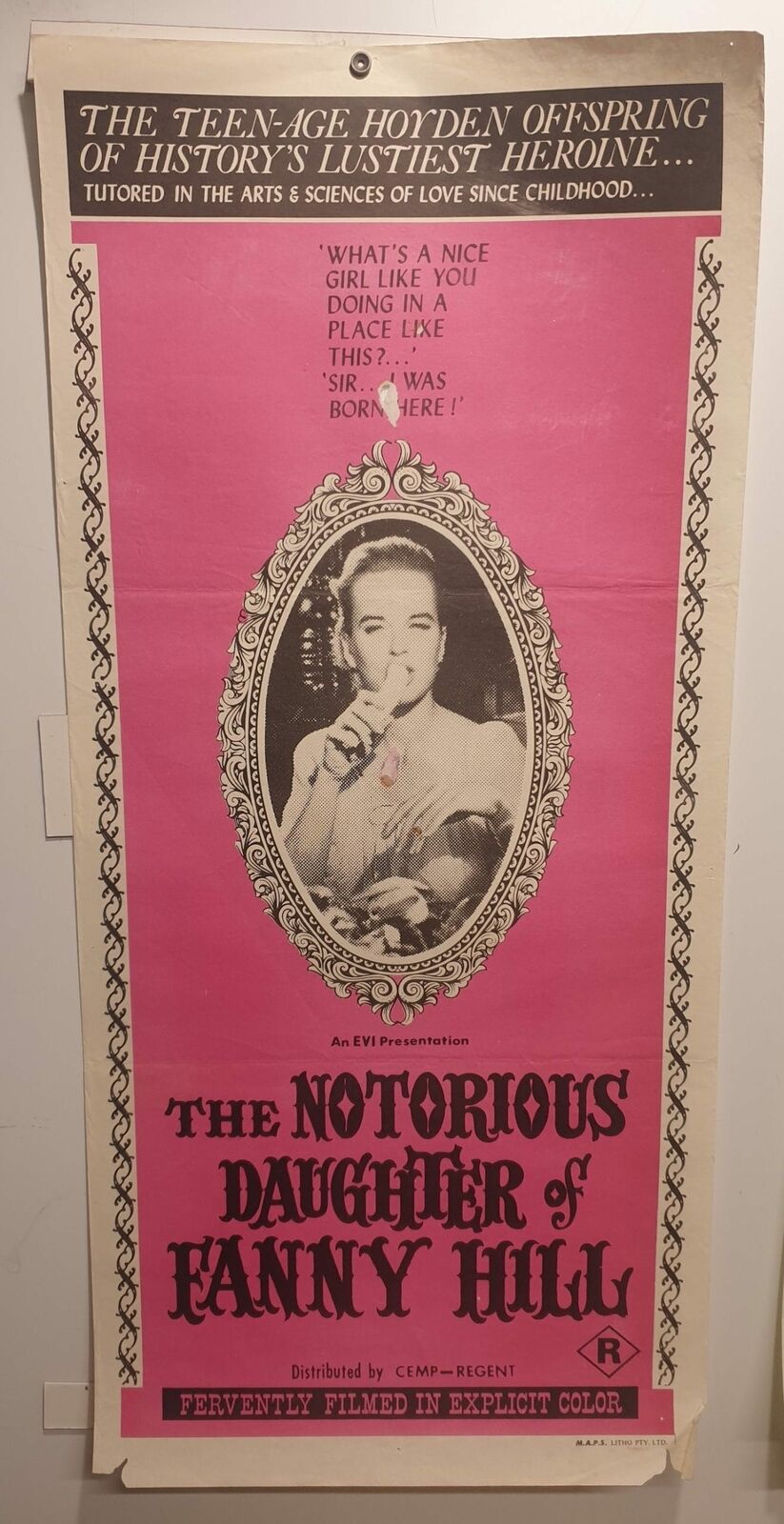 ORIGINAL DAYBILL MOVIE POSTER - NOTORIOUS DAUGHTER OF FANNY HILL - 1966