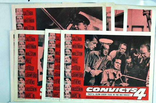 ORIGINAL LOBBY CARDS - CONVICTS 4 - 1962 - set of 8