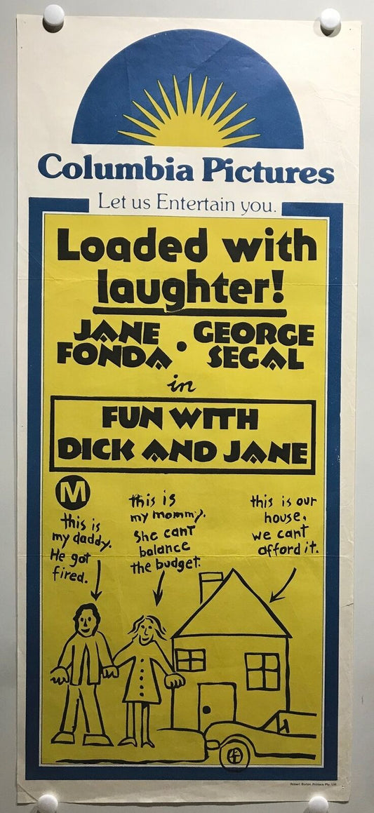 DAYBILL MOVIE POSTER - FUN WITH DICK AND JANE - 1977 - RE ISSUE