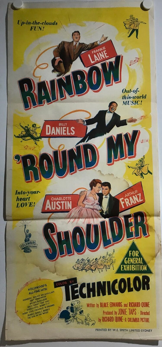 ORIGINAL DAYBILL MOVIE POSTER - RAINBOW ROUND MY SHOULDER