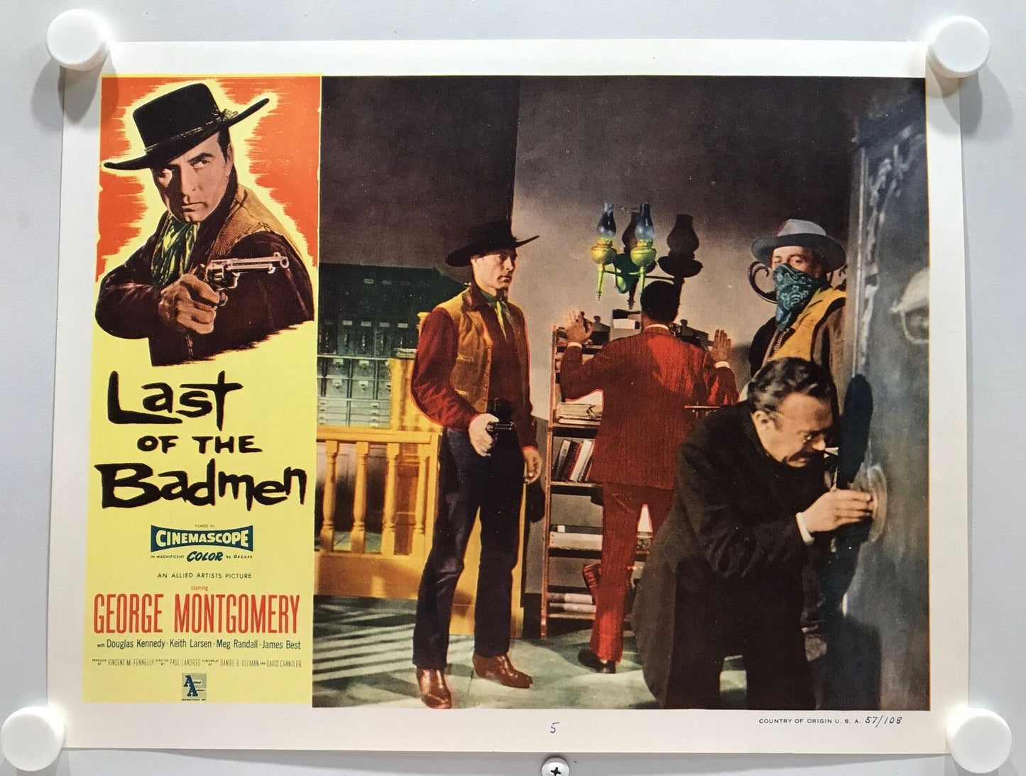 ORIGINAL LOBBY CARDS - LAST OF THE BADMEN - 1957 - set of 8