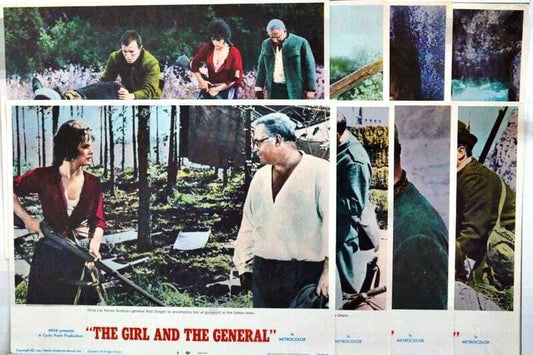 ORIGINAL LOBBY CARDS - THE GIRL AND THE GENERAL - 1967 - set of 8