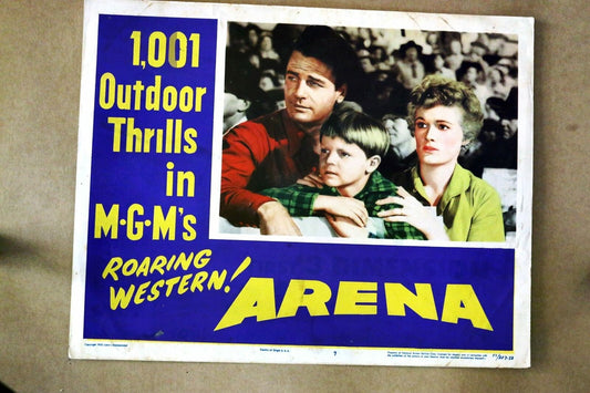 ORIGINAL LOBBY CARD - ARENA - 1953 - title card -  Gig Young, Jean Hagen, Lee van Cleef