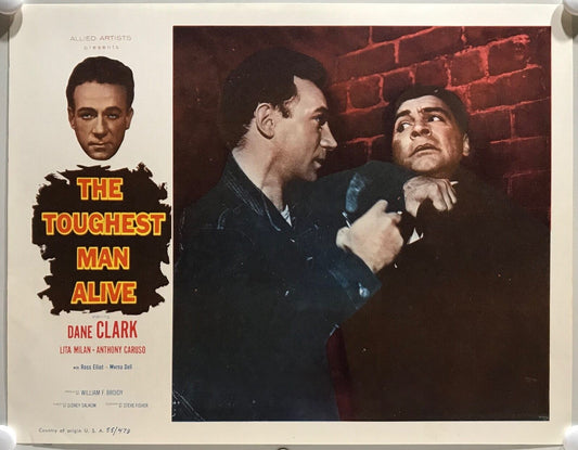 ORIGINAL LOBBY CARDS - THE TOUGHEST MAN ALIVE - 1955 - set of 8