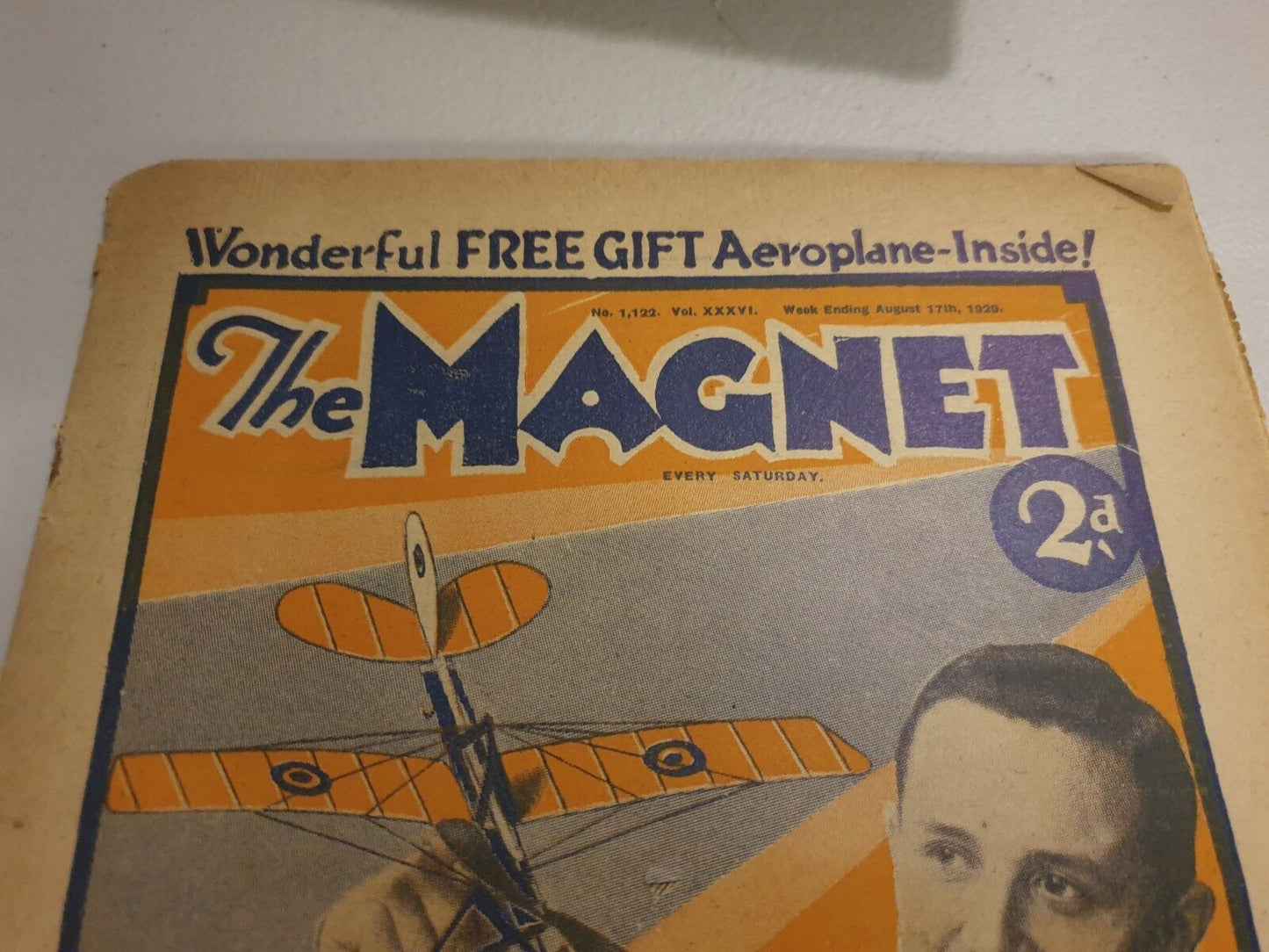 COMIC BOOK MAGAZINE - THE MAGNET FLYING MODEL AEROPLANE AUG 17TH 1929 2D