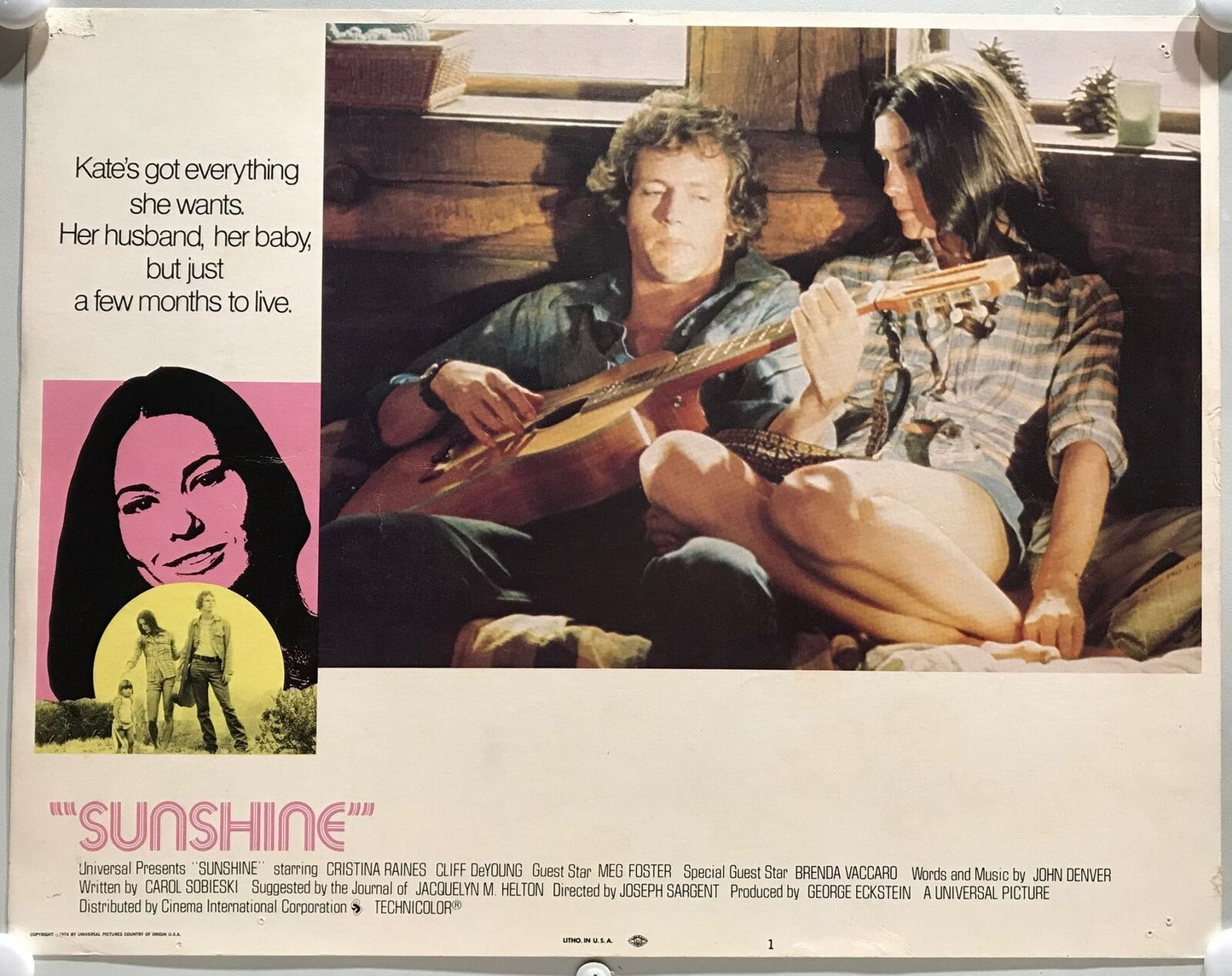 ORIGINAL LOBBY CARDS - SUNSHINE - 1973 - set of 8