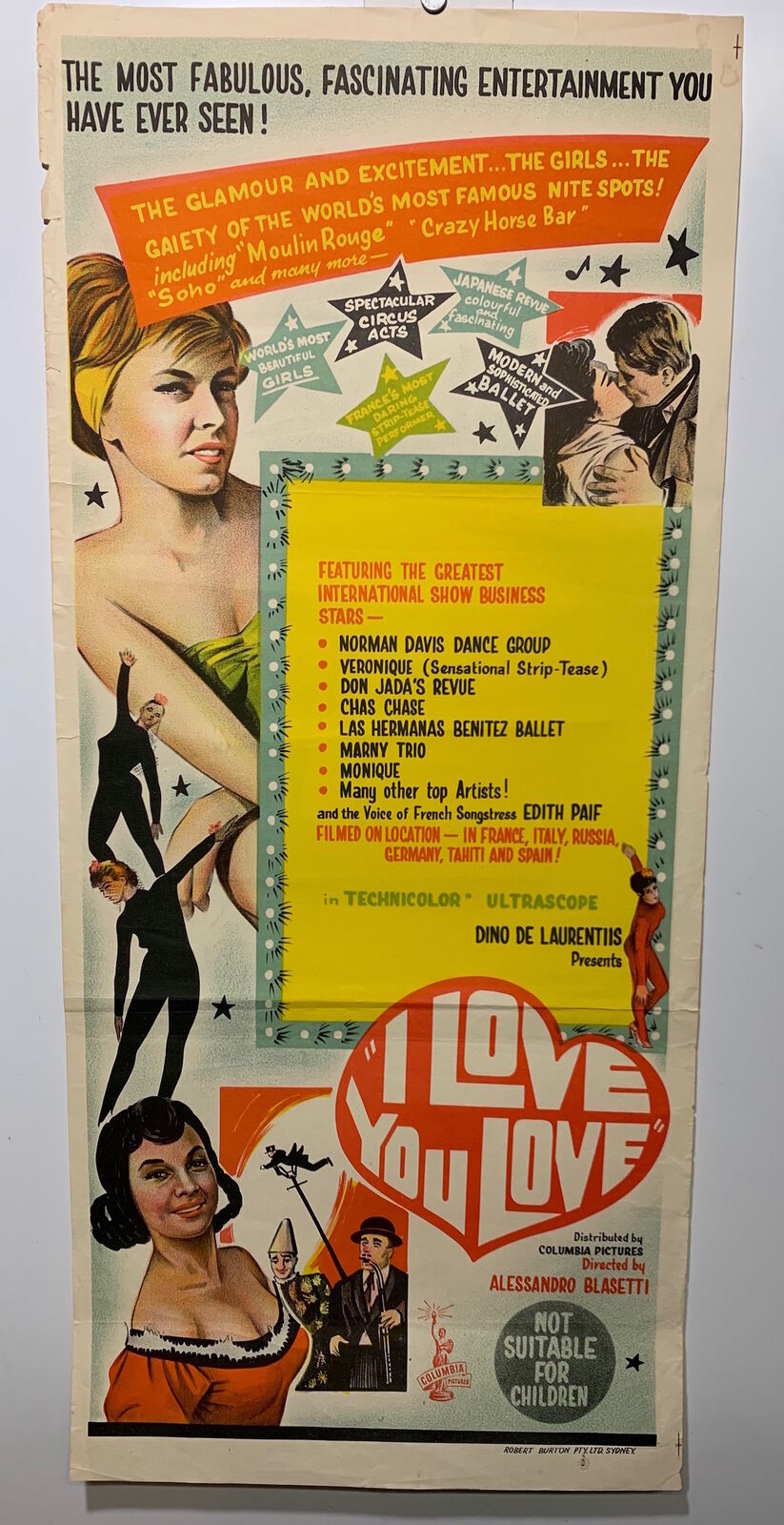 ORIGINAL DAYBILL MOVIE POSTER - I LOVE YOU LOVE (c)