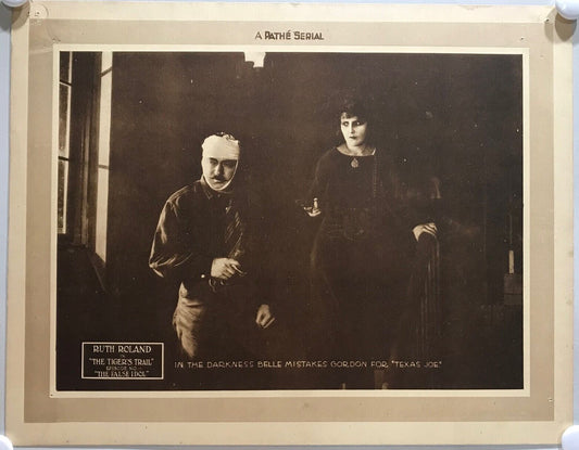 ORIGINAL SERIAL LOBBY CARD - THE TIGER'S TRAIL - 1919 - Ep13 "The False Idol"