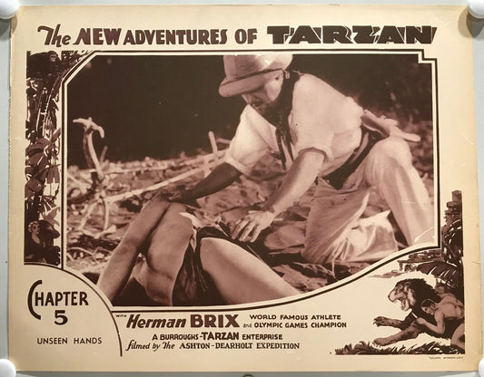 ORIGINAL SERIAL LOBBY CARD - THE NEW ADVENTURES OF TARZAN (a) - 1935 - Ch 5 "...