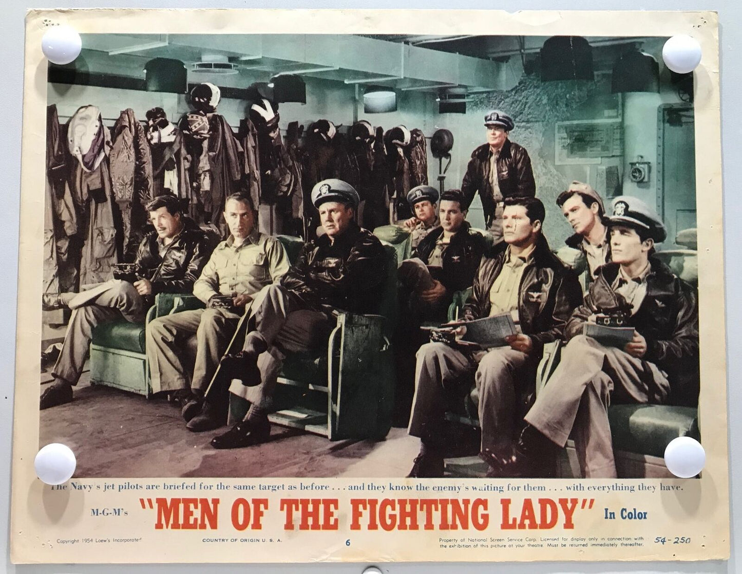 ORIGINAL LOBBY CARDS - MEN OF THE FIGHTING LADY - 1954 - set of 8