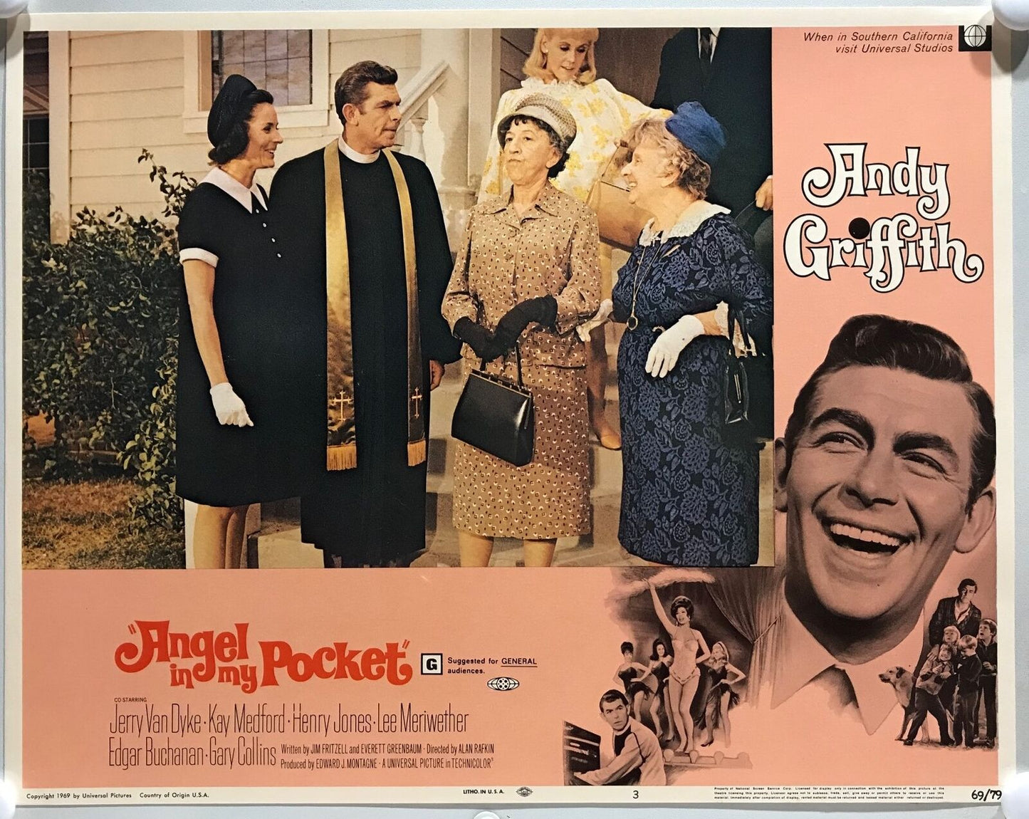 ORIGINAL LOBBY CARDS - ANGEL IN MY POCKET - 1969 - set of 8