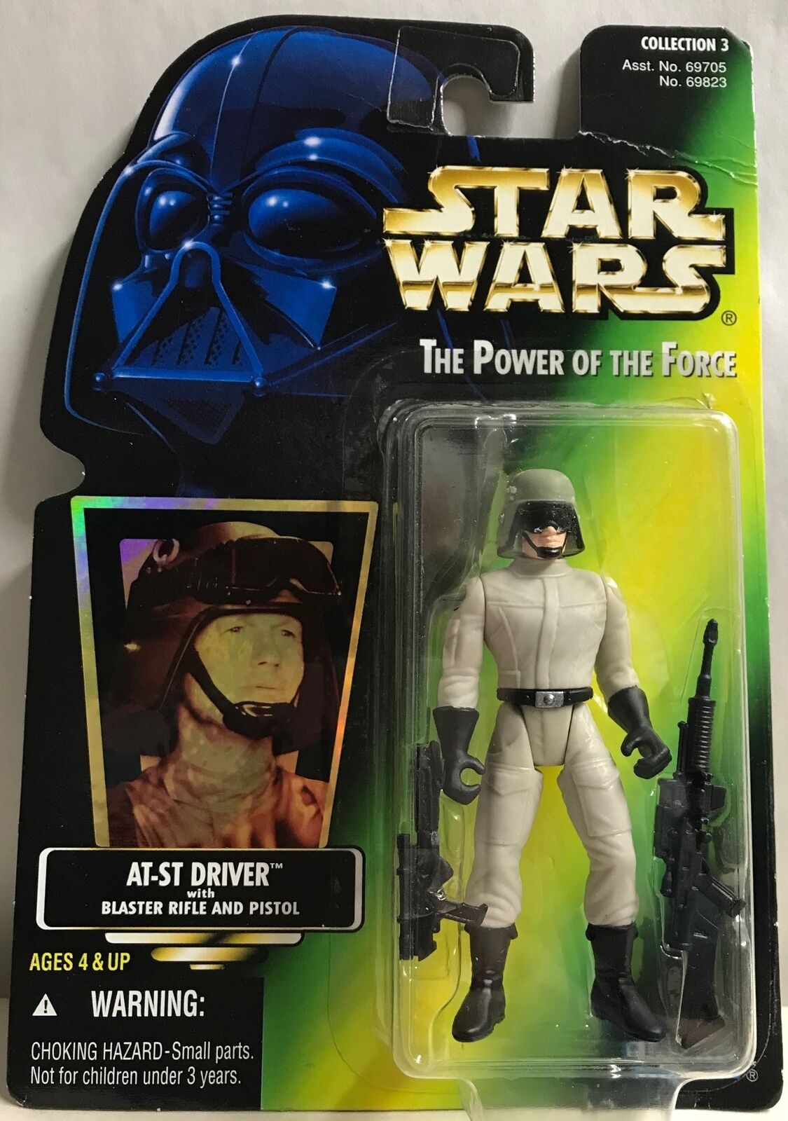 STAR WARS - KENNER - POTF - AT-ST DRIVER - with Blaster Rifle and Pistol