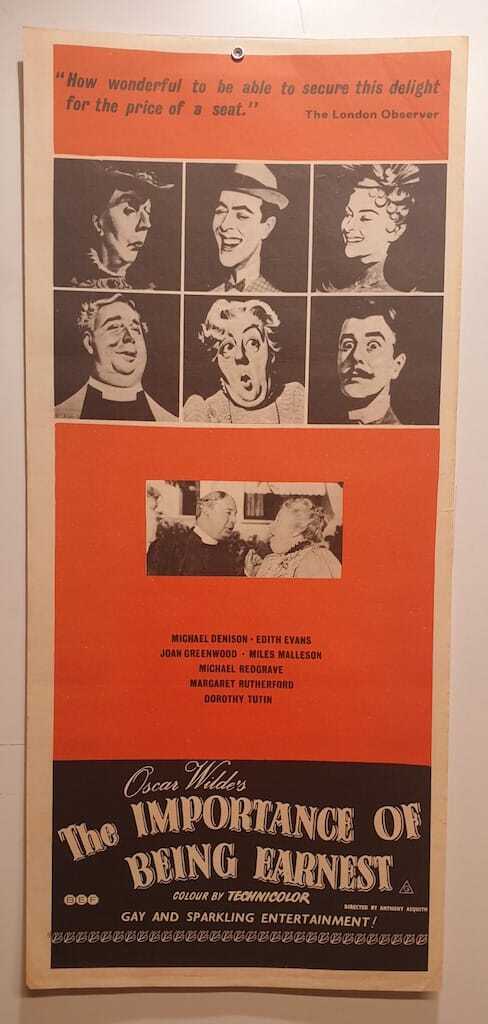 ORIGINAL DAYBILL MOVIE POSTER - THE IMPORTANCE OF BEING EARNEST - 1952