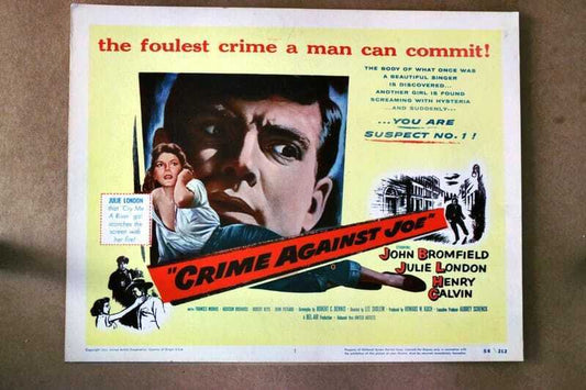 ORIGINAL LOBBY CARD - CRIME AGAINST JOE - 1956 - key card #1